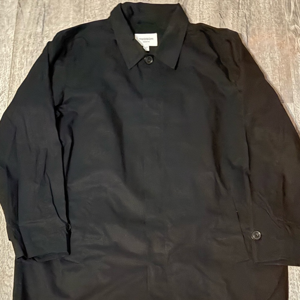 Hudson Black Trench Coat for Men